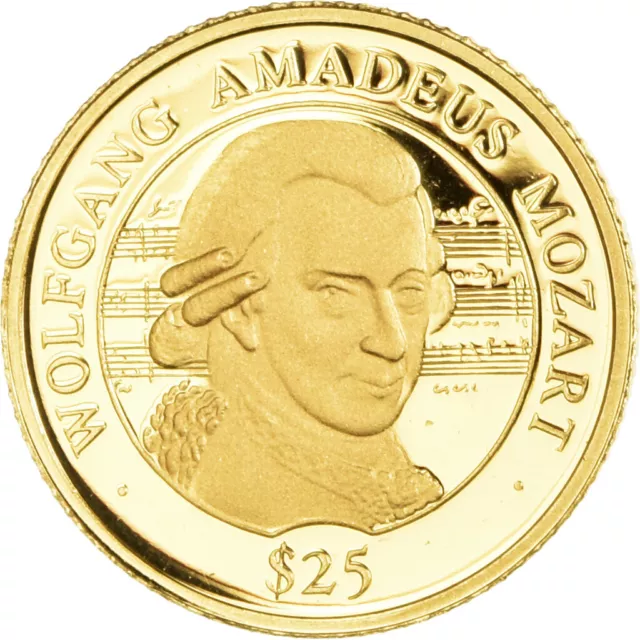 [#1066090] Monnaie, Libéria, Mozart, 25 Dollars, 2000, American Mint, Proof, FDC