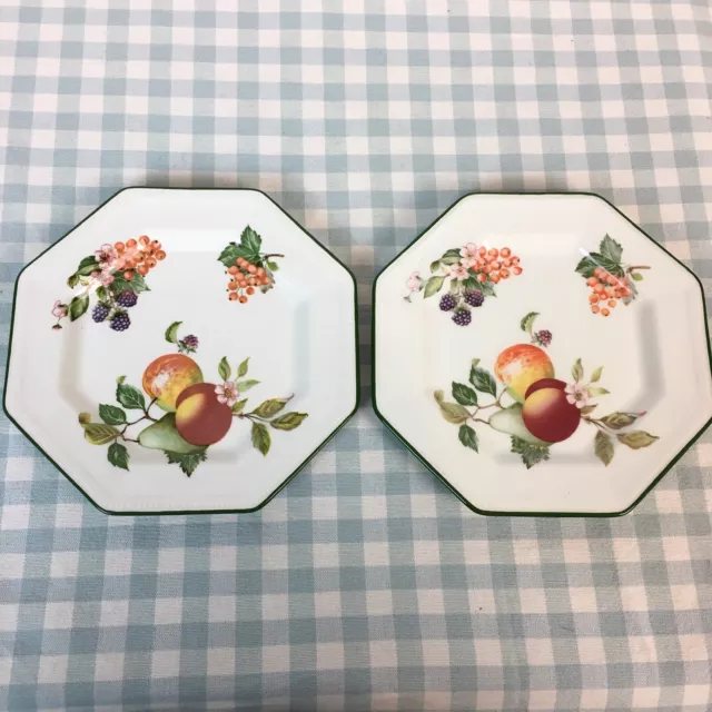 Johnson Brothers Fresh Fruit 2 X Side Plates Tea Plates 6.5” Vintage England