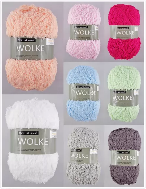 50g BellaLana Wolke Kuschelwolle Garn zum Stricken Häkeln Basteln GP 39,00€/1kg