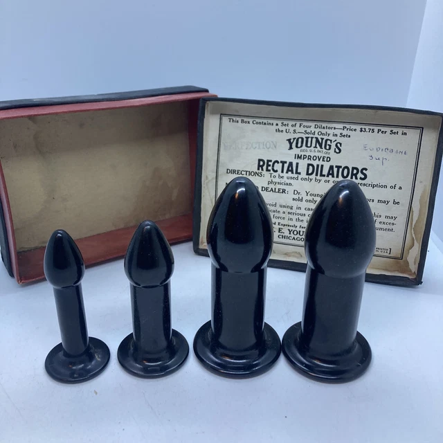 Antique Dr. Young's Improved Rectal Dilators With box Antique Dr. Young's Improved Rectal Dilators With box