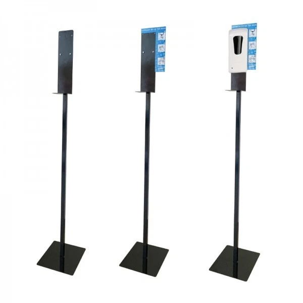 Piantana Metallica Dispenser Automatico Gel Igienizzante Lavamani 1,5Mt Nero Fer