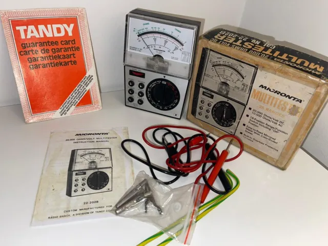 MICRONTA 22-202B Analogue Multi tester Multi-meter Vintage TANDY RADIO SHACK