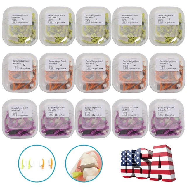 50Pcs Dental Fender Interproximal Wedge Matrix Blade Guard Teeth Wall L/M/S 134℃
