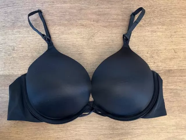 Victoria's Secret Pure Black 34B Very Sexy Bombshell Push Up Add 2 Cup Bra VS