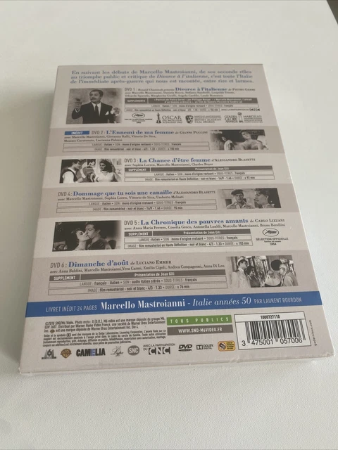 DVD neuf,Coffret Collector 6 films,"MARCELLO MASTROIANNI,Italie années 50,(n645) 2