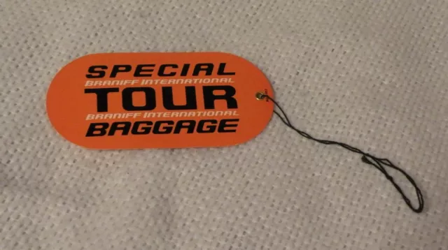 Braniff International Airlines Vintage Special Tour Baggage Tag Id