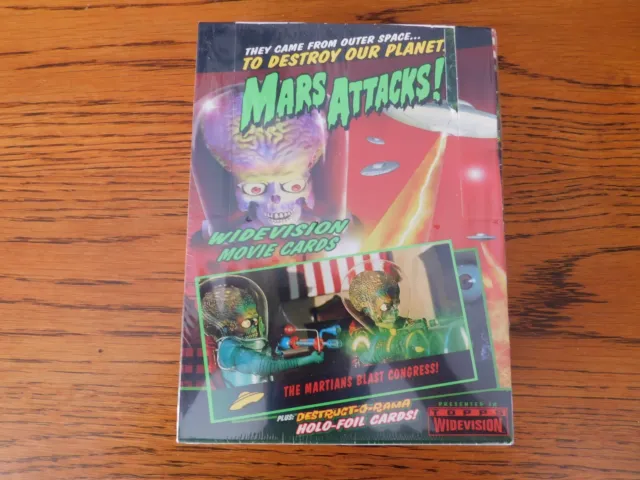 1996 Topps MARS ATTACKS WideVision Movie Cards Factory Sealed Box INSERTS 36 pks