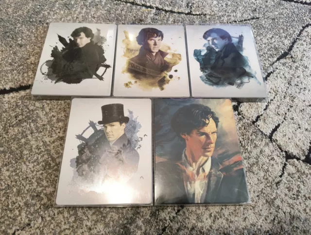 Sherlock Series 1-4 + Xmas Special 10 Disc Limited Edition Blu Ray Steelbook Set
