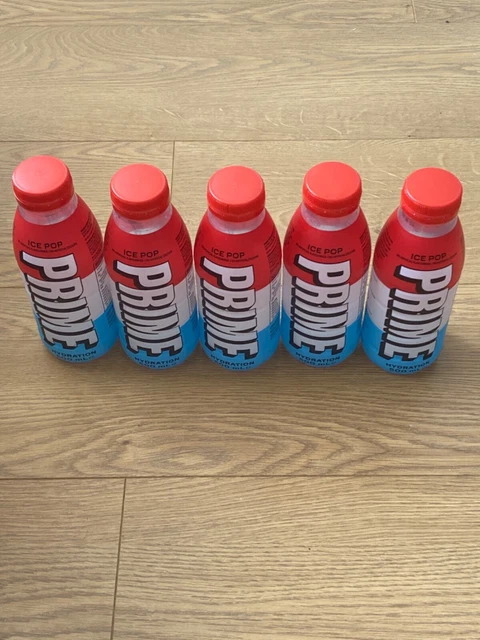 5x PRIME Hydration Drink Ice Pop 500ml - BOTTIGLIE VUOTE NUOVE