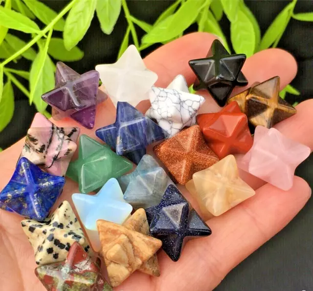 Wholesale 10pcs Mix Natural quartz crystal MIni Merkaba Star Reiki Healing Gifts