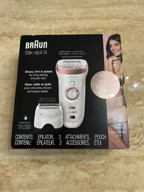 Depiladora húmeda y seca Braun SES 9-720 Silk Epil 9, afeita, recorta y depilatas