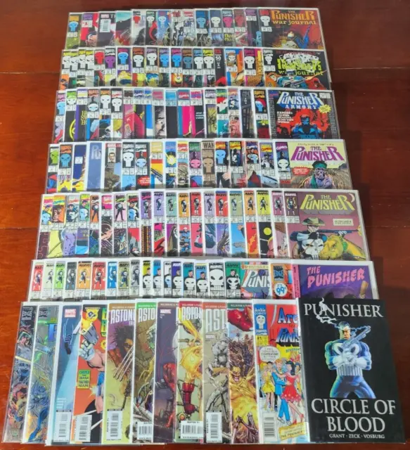 Huge Lot of 120 Punisher Comic Books (#2) Vintage 1987 Series War Journal Zone