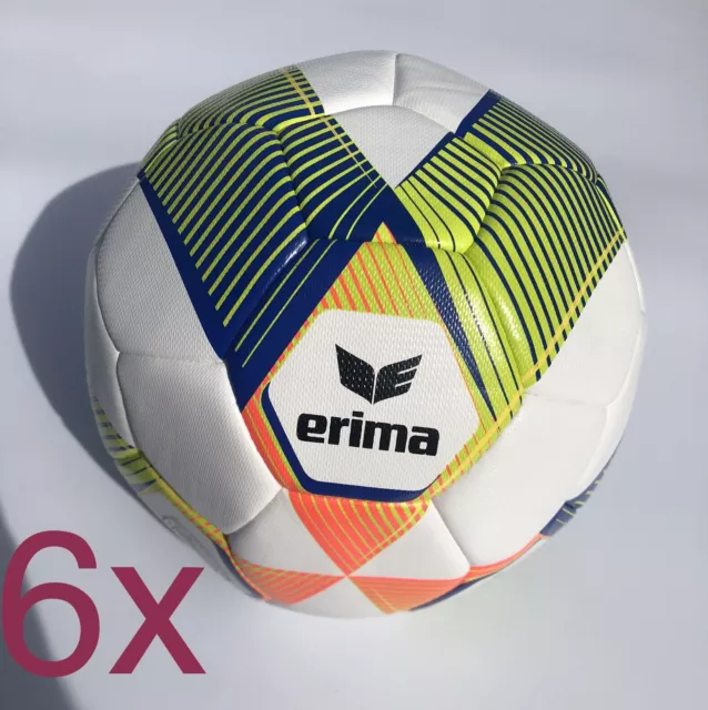 Erima 6er Ballpaket Hybrid Lite 350 Fußball Gr. 5 Trainingsball 7192405 Kinder