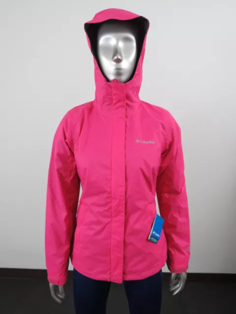 NWT Womens Columbia Timber Pointe Packable Waterproof Rain Shell Jacket Pink