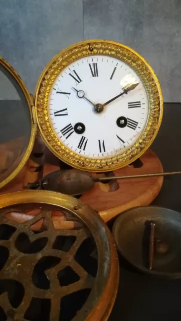 Ancien Mecanisme Mouvement Pendule Horloge De Paris