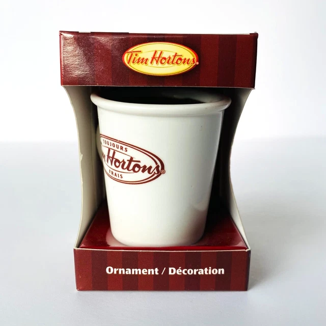 2011 Tim Hortons Ceramic Coffee Cup Ornament IOB