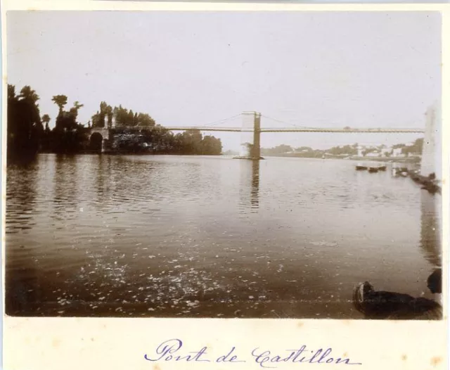 France, Castillon la Bataille (Gironde), Pont de Castillon  Vintage citrate prin