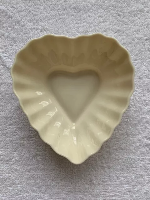 Irish Belleek - 6th Mark Heart Shape Nut Dish. Excellent Condition.