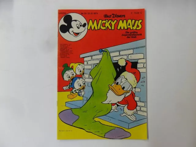 Micky Maus Nr.51 Walt Disney Comic 1974  eingetütet & geboardet Z.2