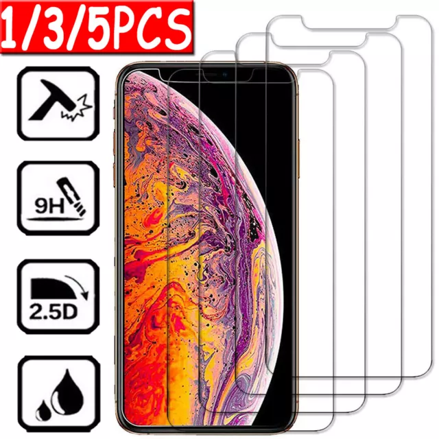 Protection d'écran pour iPhone 15 14 13 12 11 Pro X XR XS Max 8 7 SE verre trempé 2