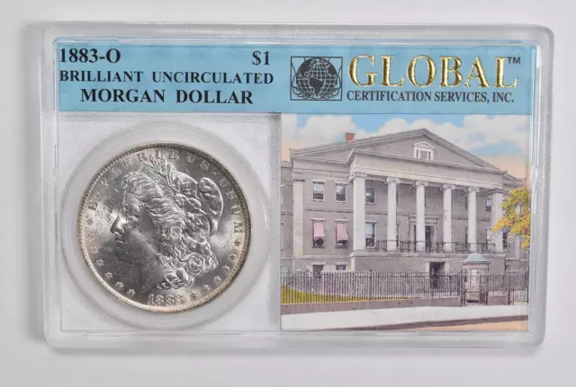 BU 1883-O Morgan Silver Dollar Global Certification Services Unc