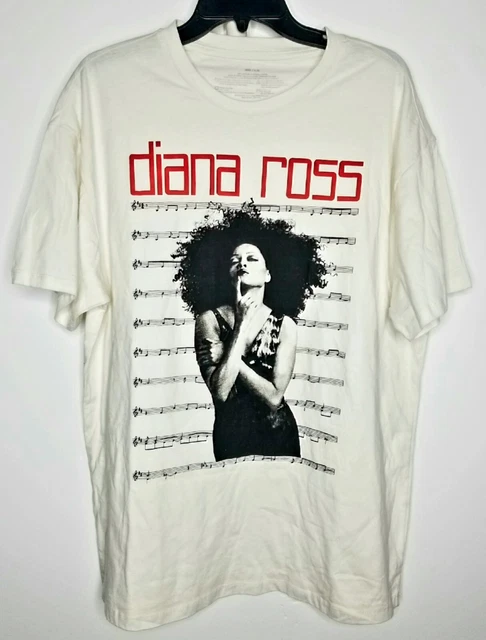 Diana Ross Sz Large Music Notes Tshirt Tee R&B Soul Music Singer Unisex