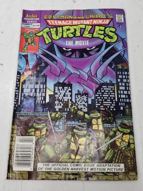 Teenage Mutant Ninja Turtles The Movie Summer 1990 Archie Adventure Series Comic