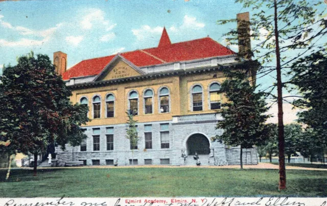 Elmira Academy Elmira New York  Posted Vintage Divided Back Post Card