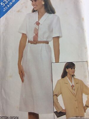 1980s Butterick See & Sew 5378 Vintage Sewing Pattern Womens Dress Size 8 10 12