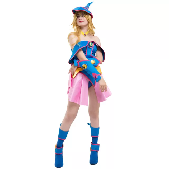 WOMEN‘S DARK MAGICIAN Girl Cosplay Costume Outfit with Hat $83.99 ...