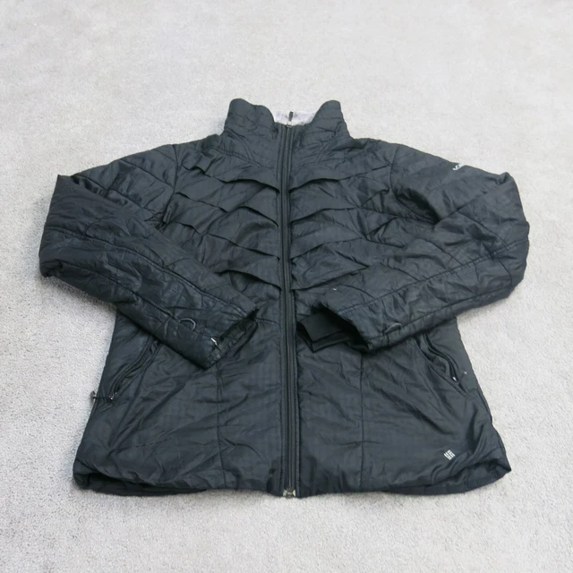 Columbia Sportswear Womens Windbreaker Jacket Interchange Omni Heat Black Large