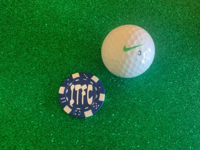 Ipswich Personalised Golf Trophy Prize Golf Ball Marker with Initial Poker  Chip