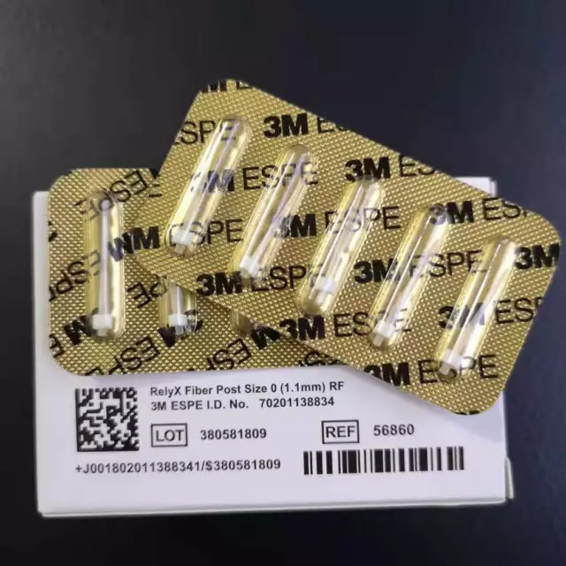 3M ESPE Dental RelyX Fiber Post Size 1.1mm 1.3mm 1.6mm 1.9mm 10Pcs/ Pack