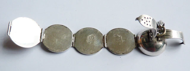 Médaillon Porte-photo Ancien En Argent Massif Double Face - Diamètre 26 Mm - Occasion