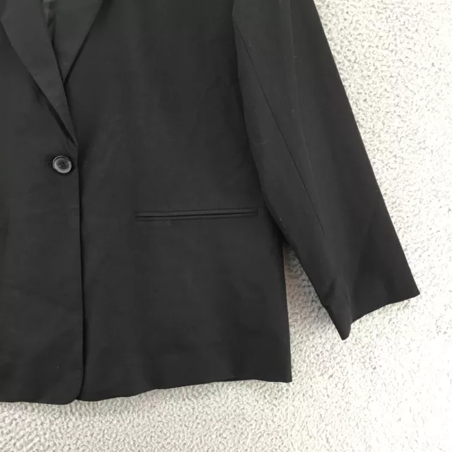 Worthington Blazer Jacket Womens Tall Xxl Black Wrinkle Free Notched Long Sleeve 3