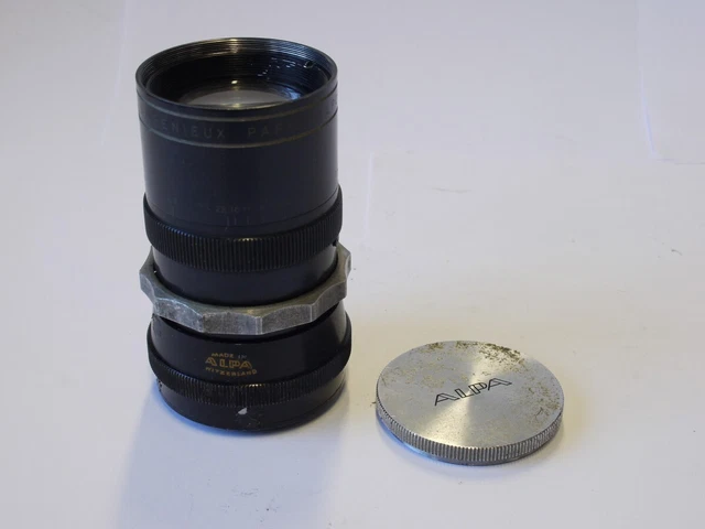 Objectif Angénieux 9cm F/2.5 Alportar - Monture Alpa - Objectif Portrait Vintage - Occasion