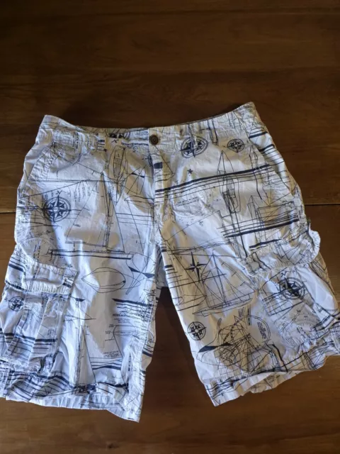 American Rag Nautical Mens Cotton Cargo Shorts Sz 34