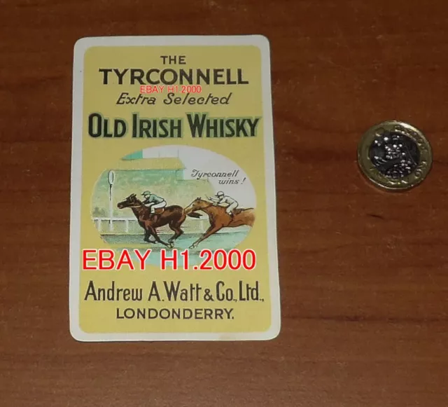 Rare Antique Tyrconnell  Andrew Watt Londonderry  Old Irish Whisky Label