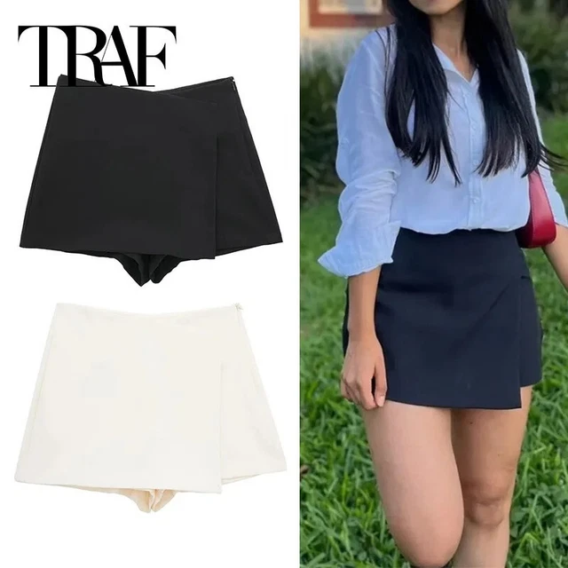 Jupe Asymétrique Femme Armand Thiery - Taille 36/38 - Marron Foncé Coton/polyamide - Occasion Très Bon état