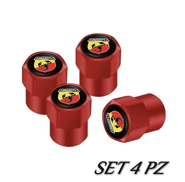 Lot De 4 Bouchons De Valve Abarth – Aluminium Logo Abarth 595/500/695/Fiat 124/Spider/Punto – Style & Protection Pneus