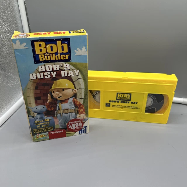 BOB THE BUILDER Bob's Busy Day Blockbuster Exclusive (VHS, 2001