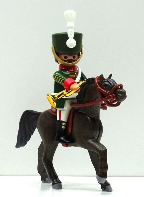 Playmobil Custom – Trompettiste Français Garde Napoléon (vert)