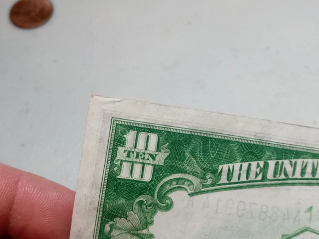 Ten Dollars ($10) Series of 1934 Mule Blue Seal Silver Certificate 8