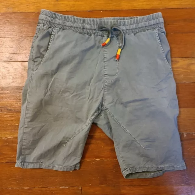 Jetlag Vintage Green Shorts Mens Medium 1990s Yellow Red Tie Elastic