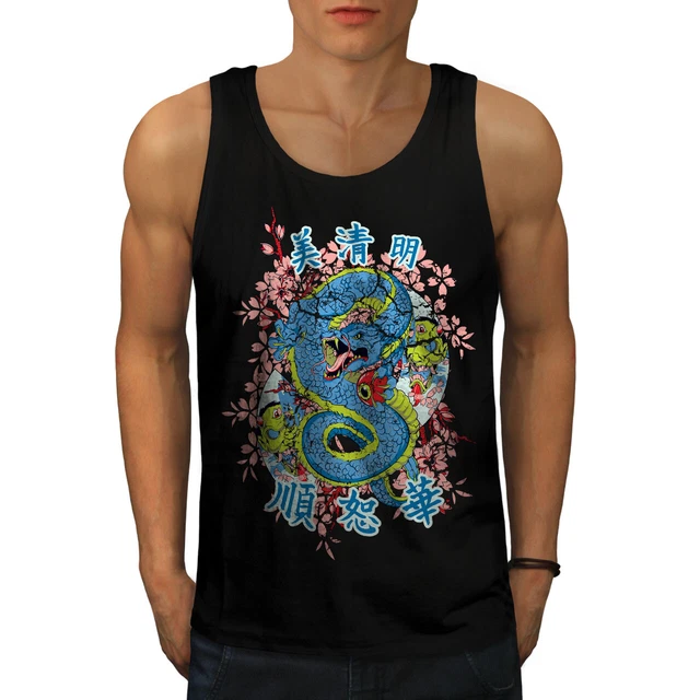 Maglietta sportiva Wellcoda Dragon Chinese Legend da uomo, Enter Active
