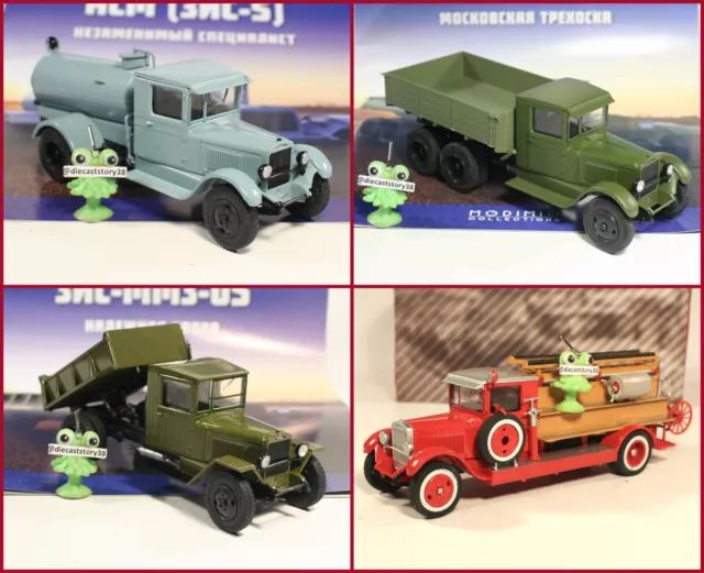 1:43 ZIS 5 6 11 Militär Kipper LKW PMZ 1 2 fire truck russian USSR UdSSR URSS