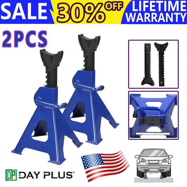 3T Axle Stands Jack Lifting Capacity Heavy Duty Car Caravan Floor Jack Rachet