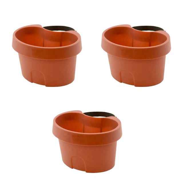 3 Pcs Balcony Planters Tied Water Pipe Flowerpot Hanging Flower Pot Bonsai