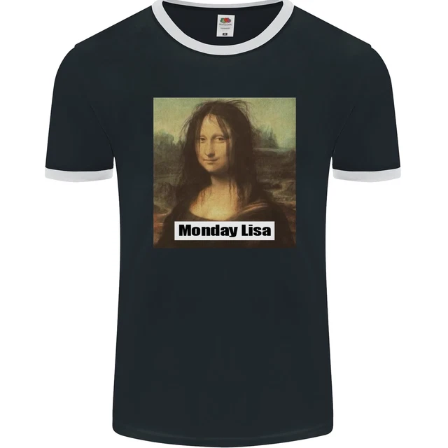 Mona Lisa Parody Monday Lisa Mens Ringer T-Shirt FotL
