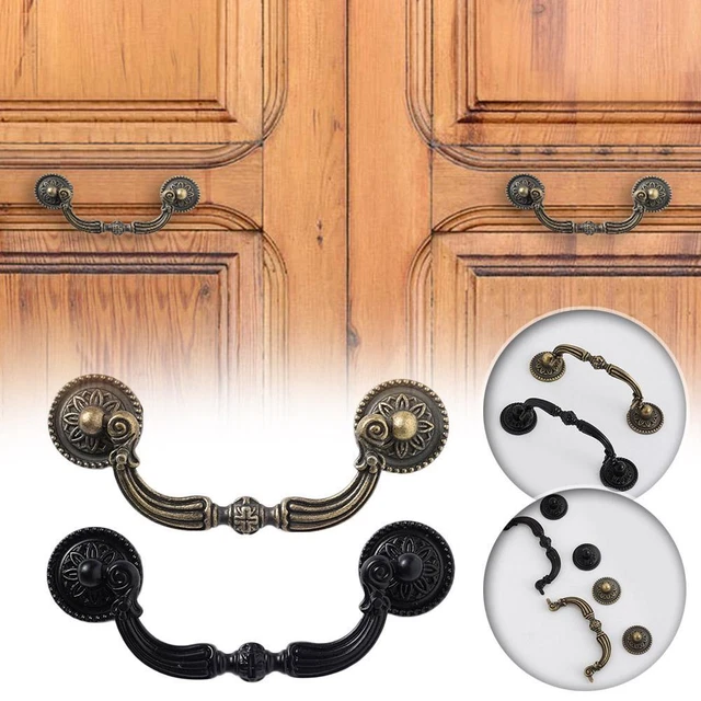 Drop Bail Dresser Pull Handles Drawer Pull Rustic Antique Bronze Black X6X6